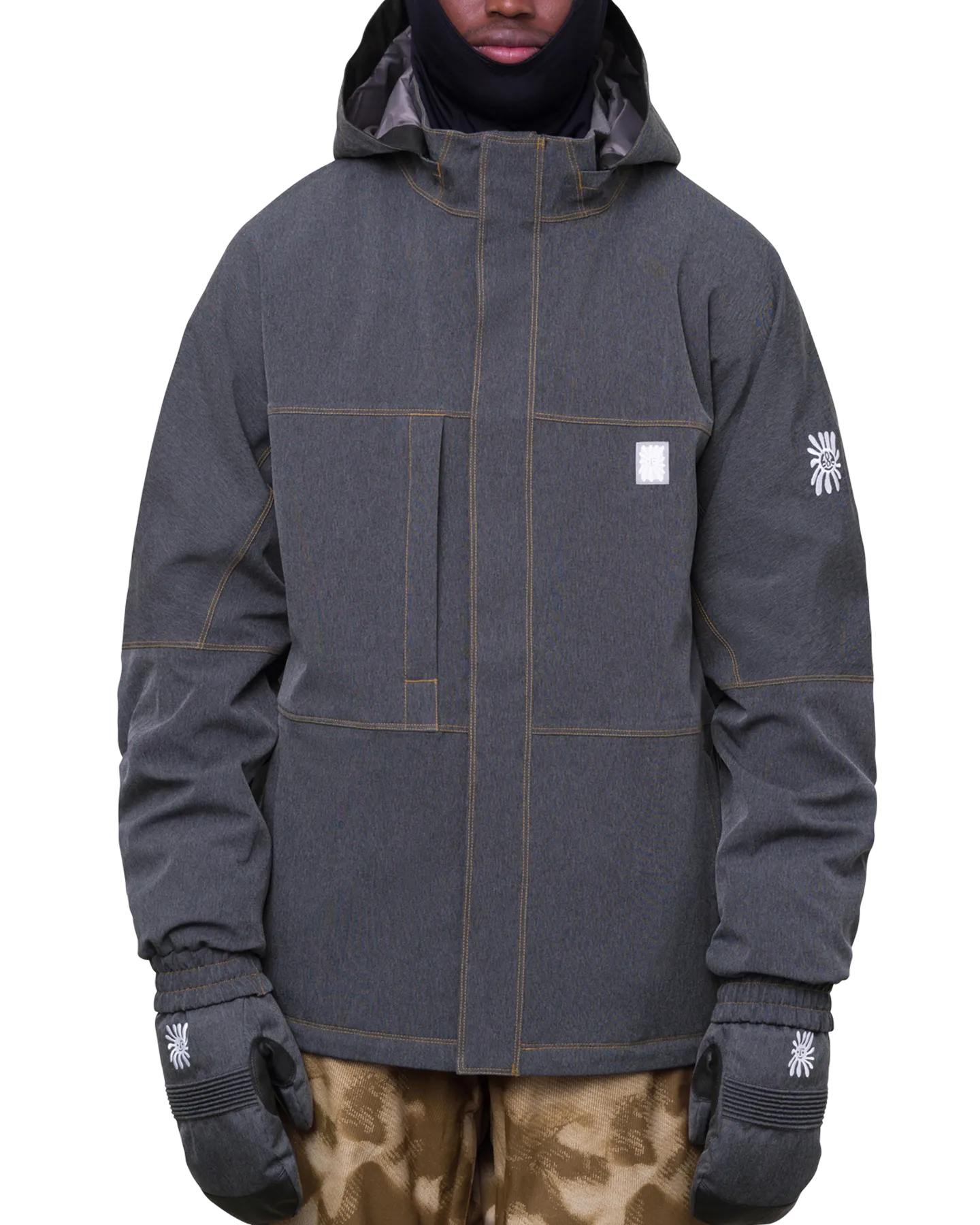 686 Men's Dojo Snow Jacket - Black Denim | Shop Coats & Jackets at Trojan Wake Ski Snow & Snow Skiers Warehouse