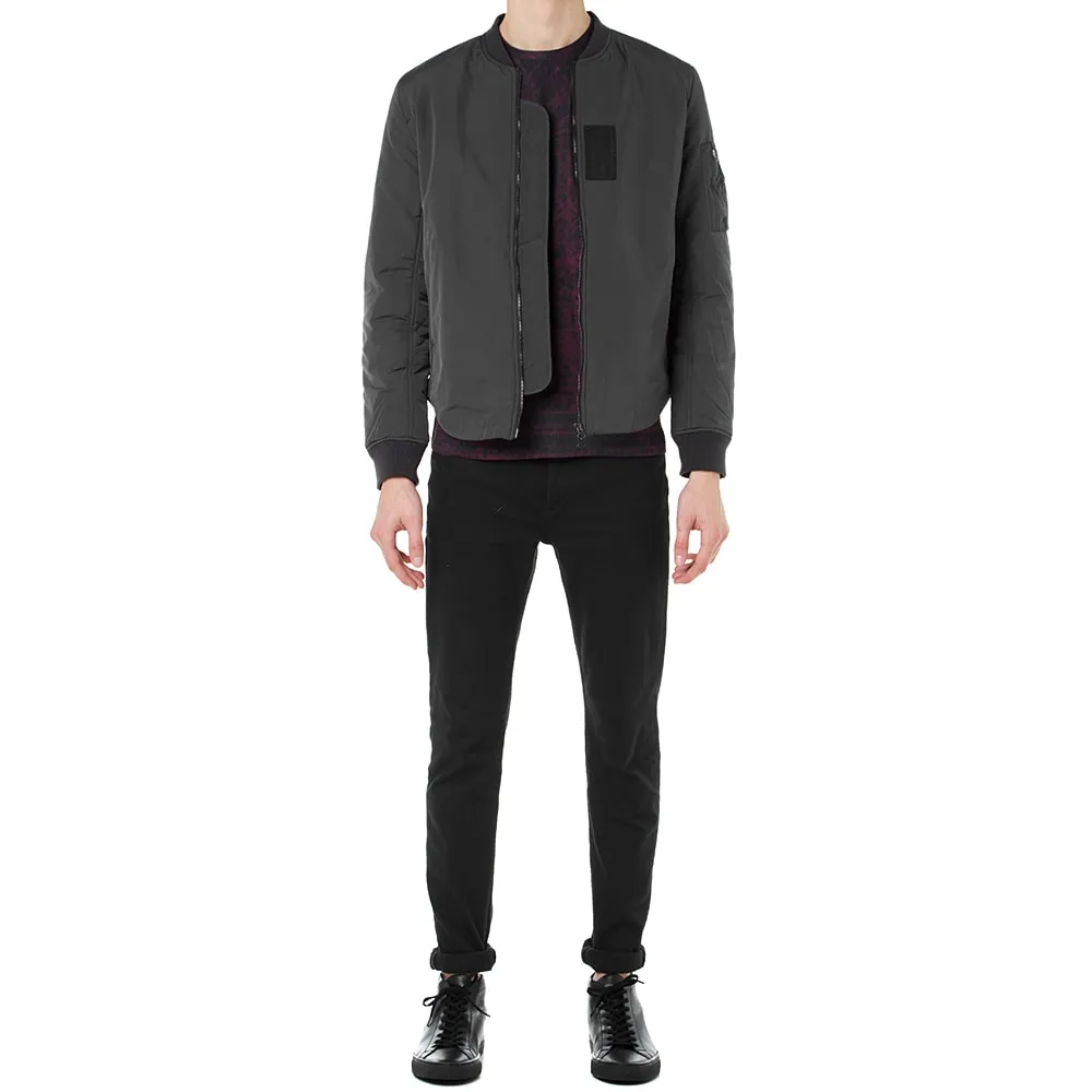 Acne Silas Waterproof MA-1 Bomber JacketDark Grey