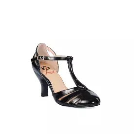 Black 1950'S Inspired Strappy Sandal