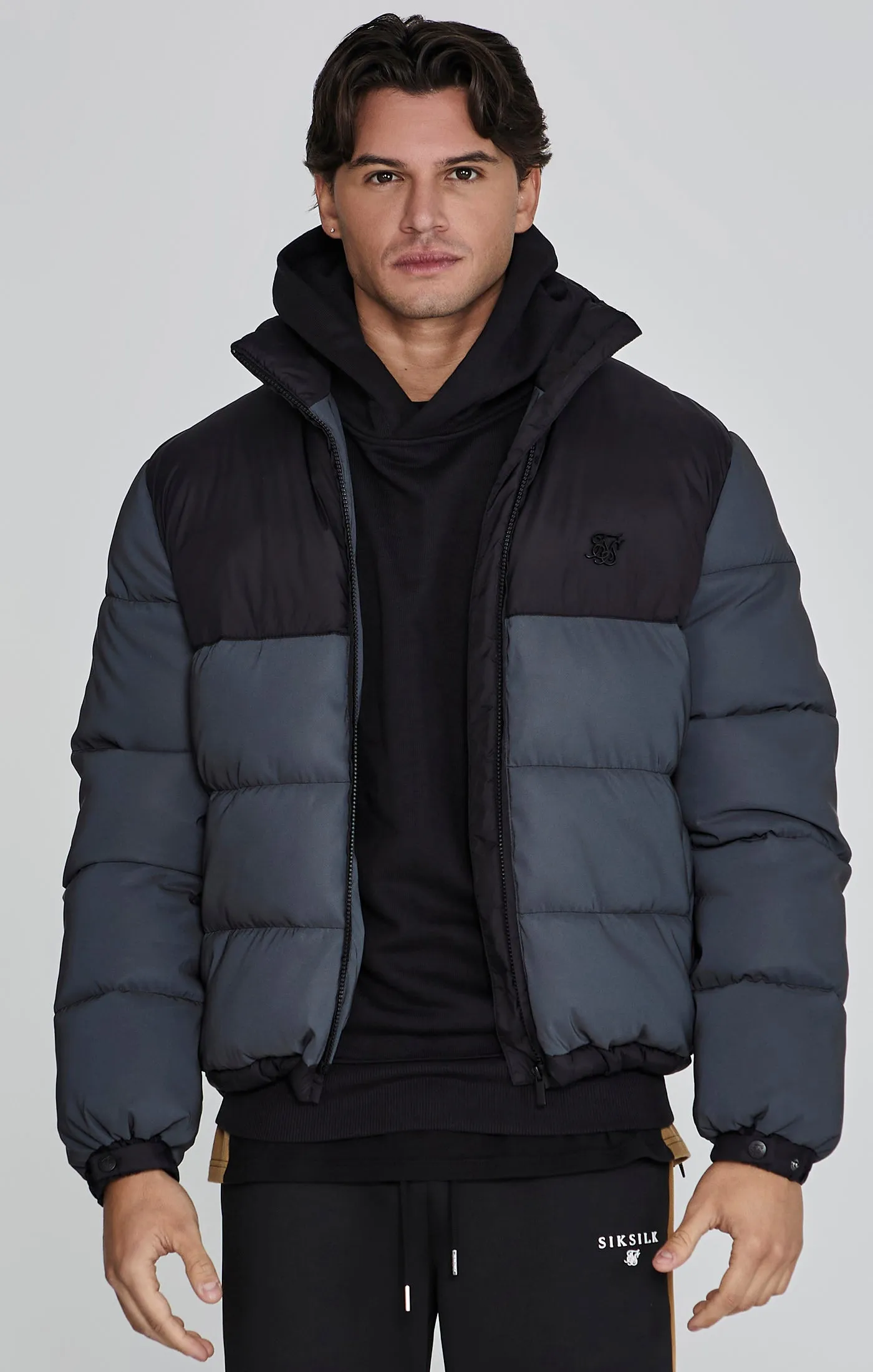 Black Reflective Puffer Jacket