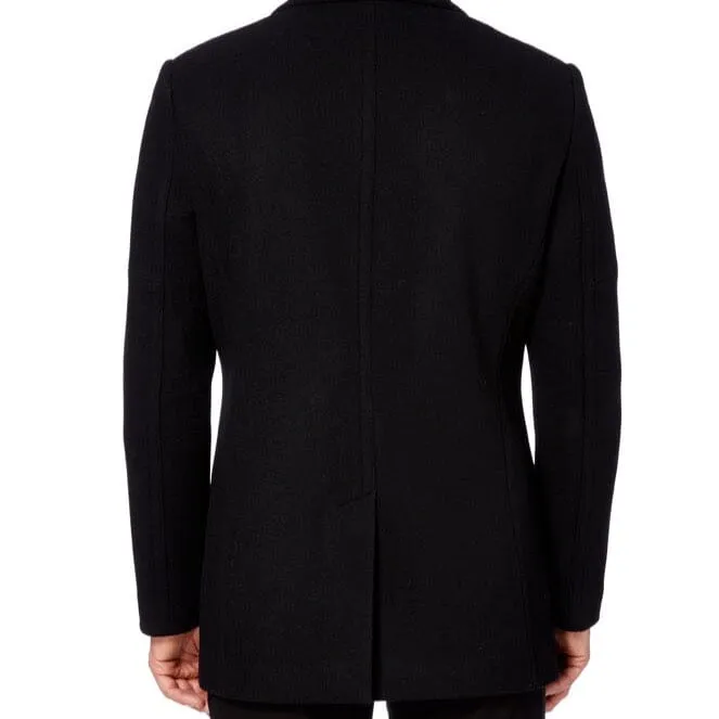 Black Wool Rich Overcoat