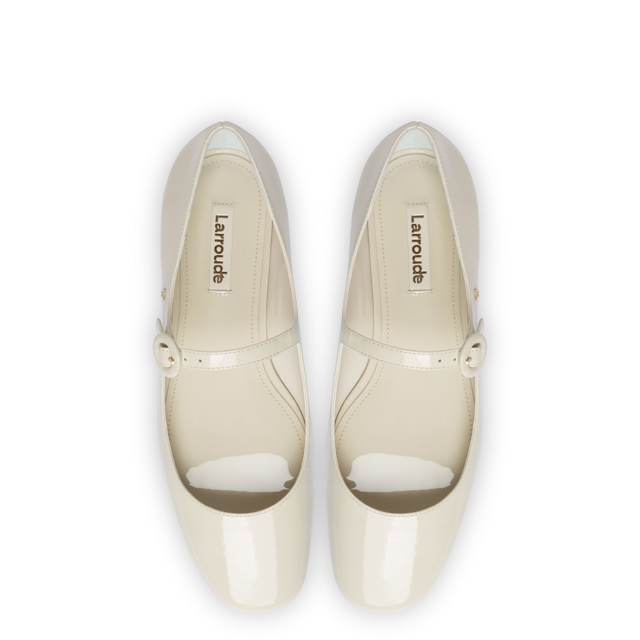 Blair Ballet Flat In Ivory Patent Leather