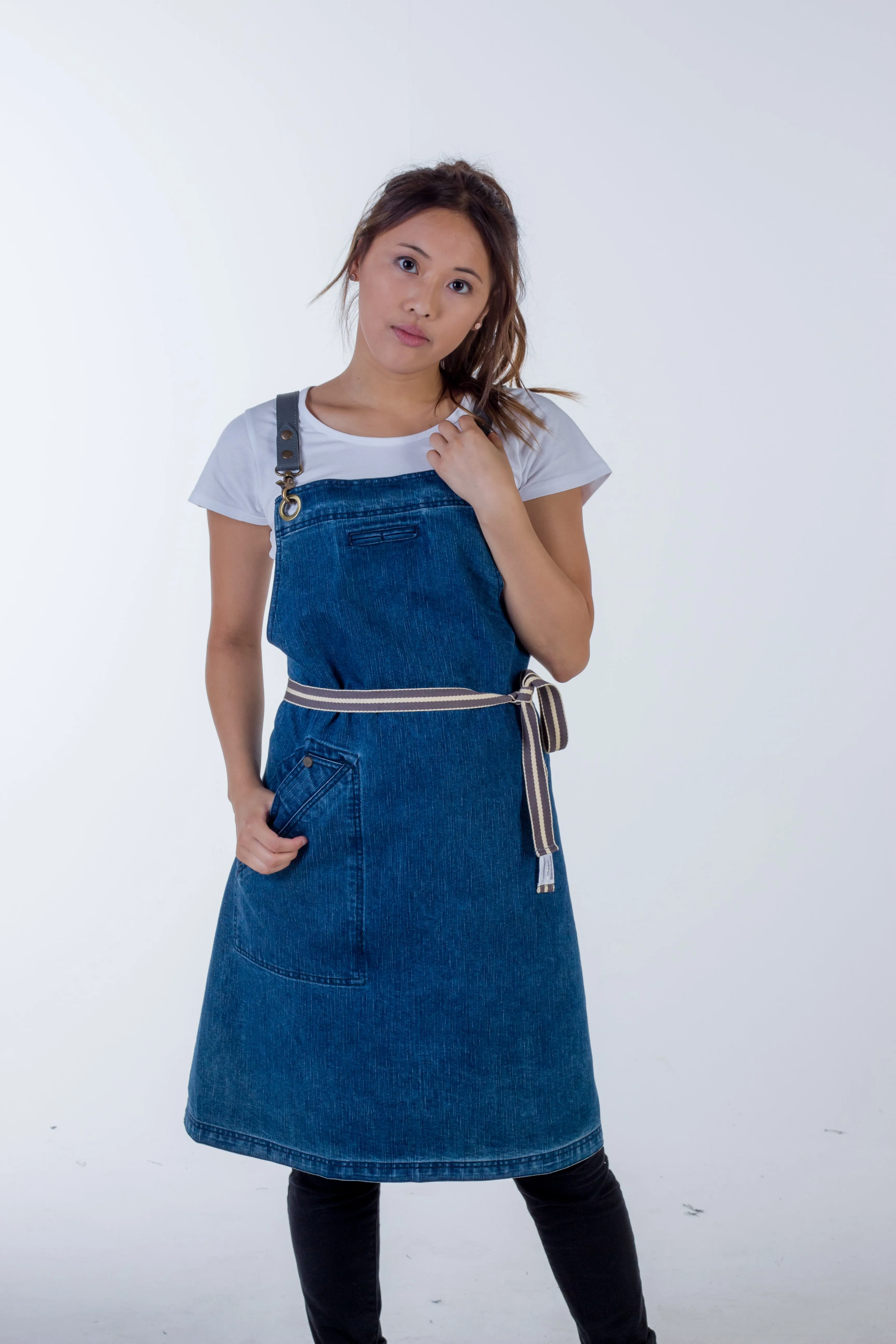 Blue Denim apron Swiss