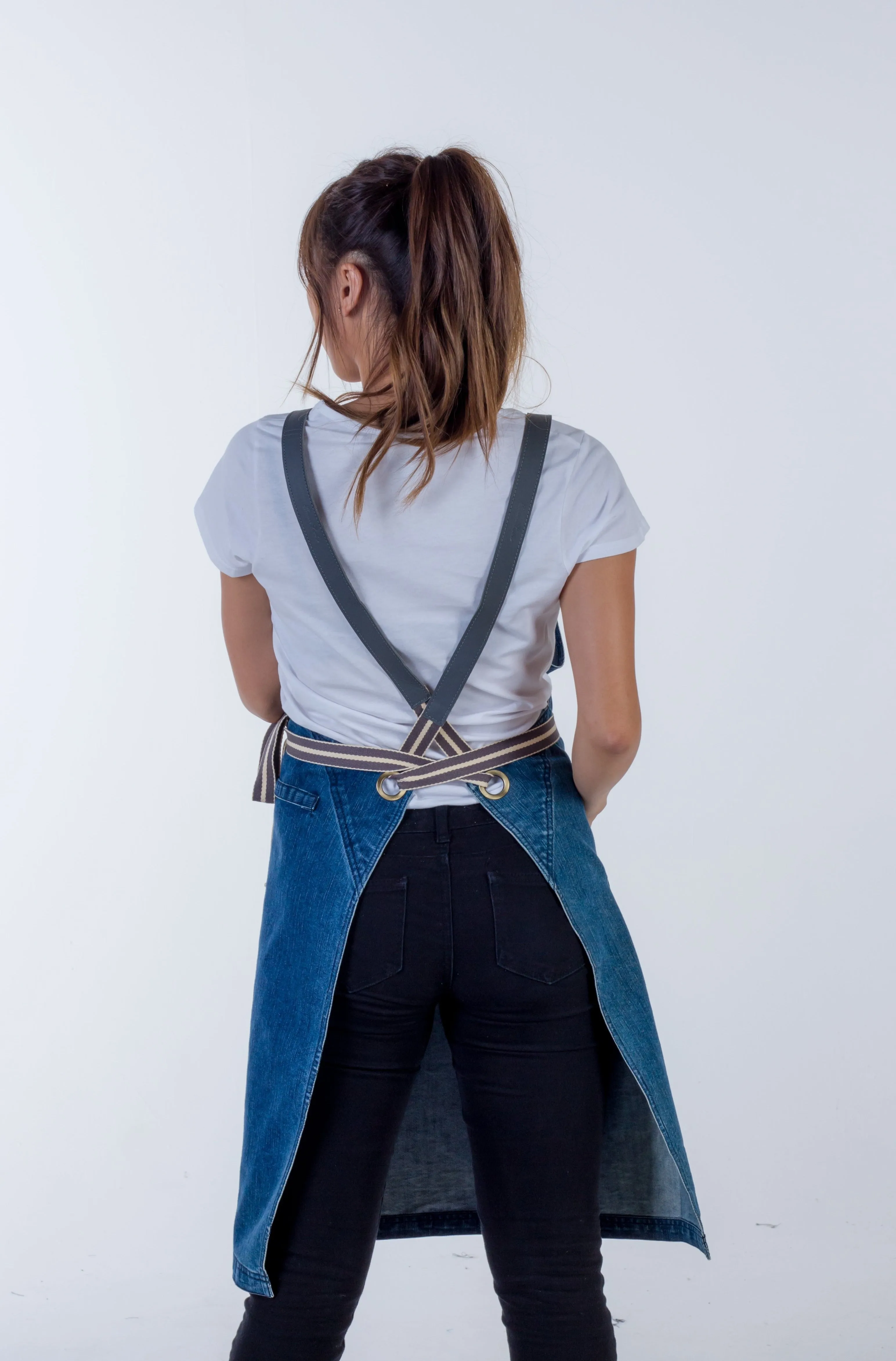 Blue Denim apron Swiss