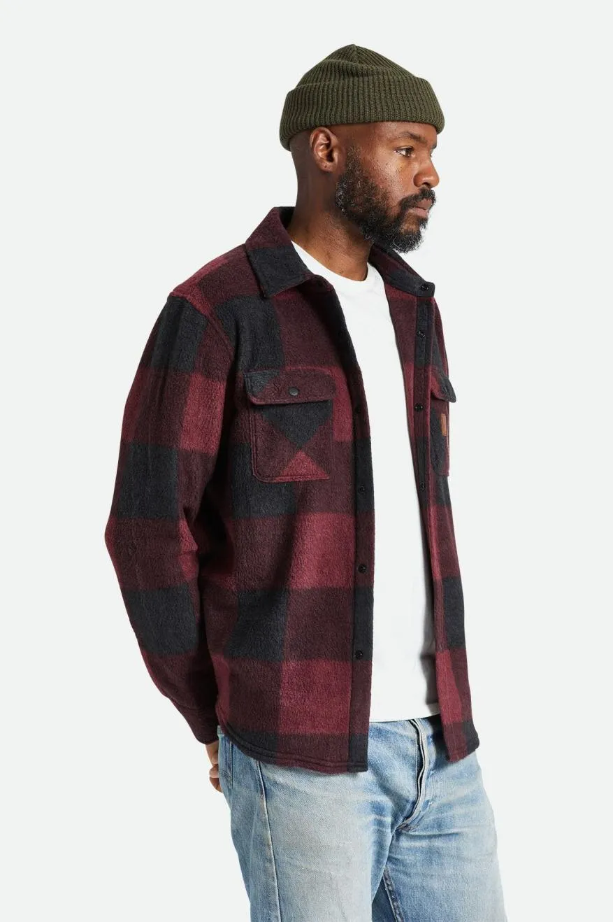 Bowery Arctic Stretch L/S Fleece - Dark Burgundy/Black