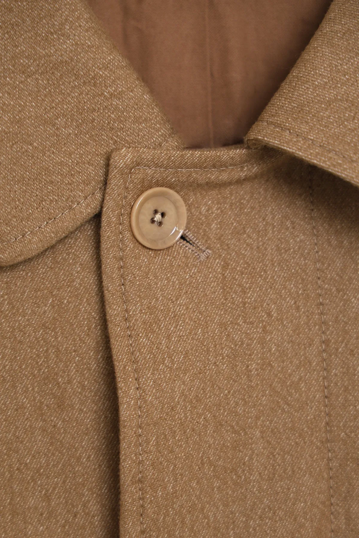 Boxy Overcoat - Taupe/Beige Melange