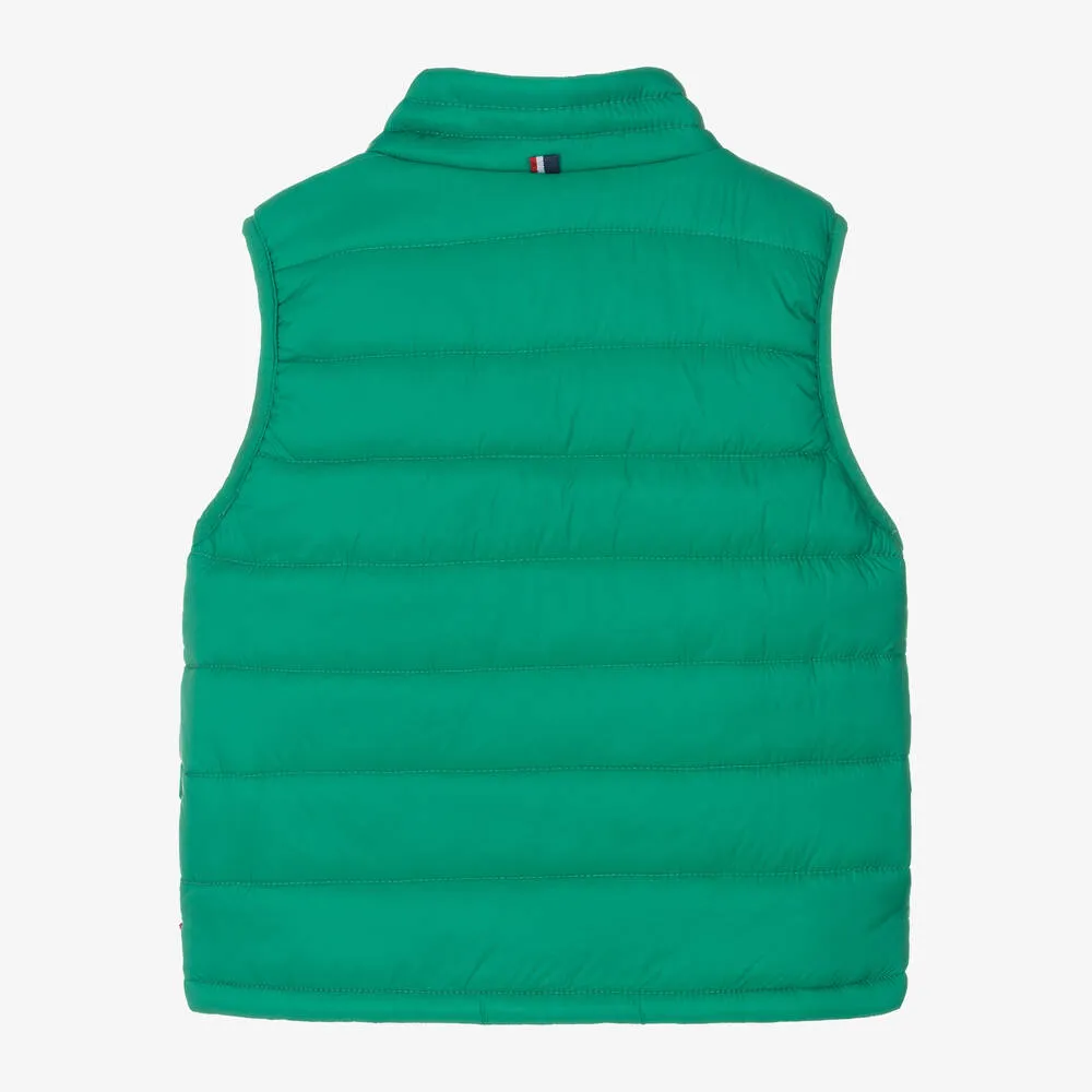 Boys Green Puffer Gilet