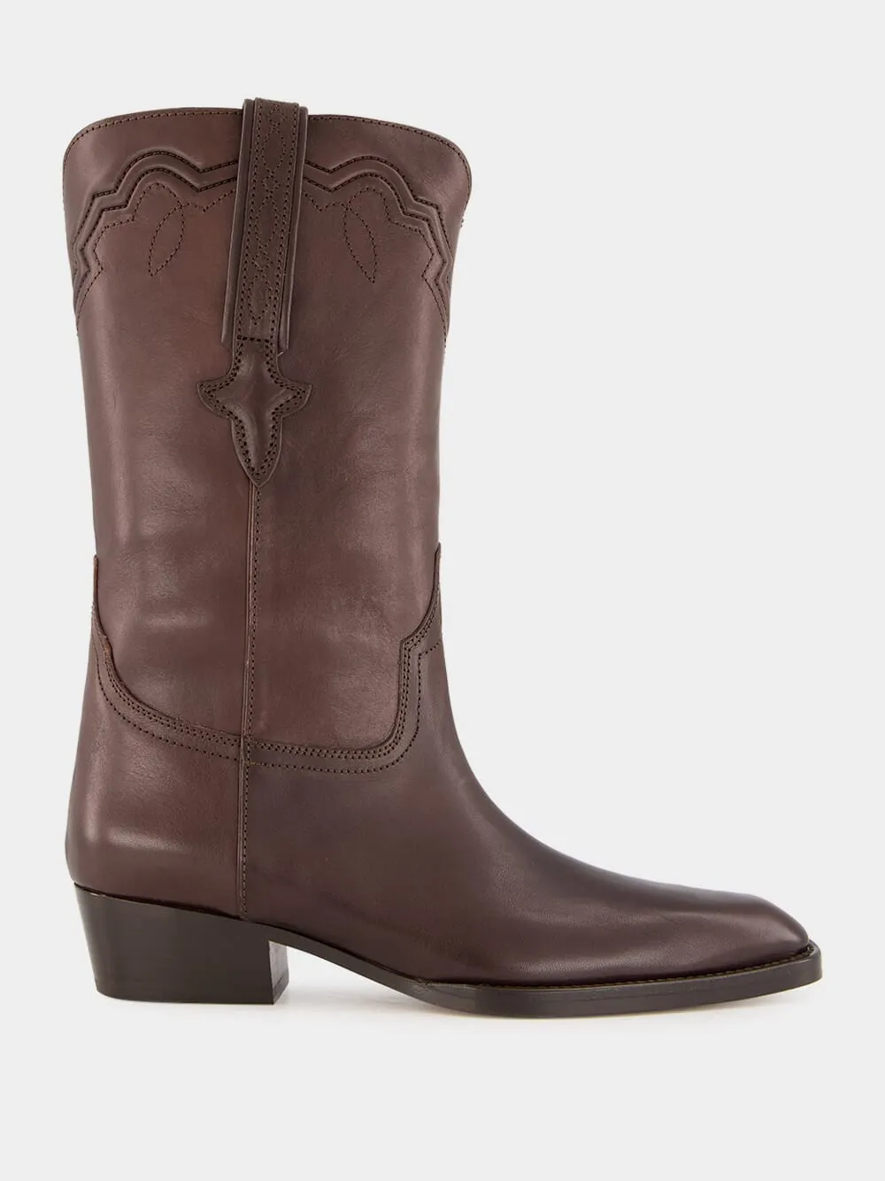 Brown Hilda Leather Boots