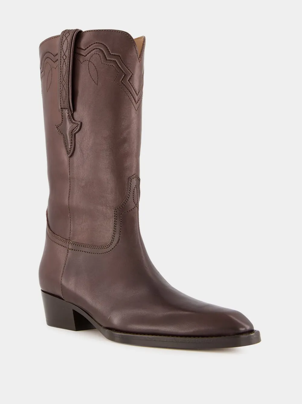 Brown Hilda Leather Boots