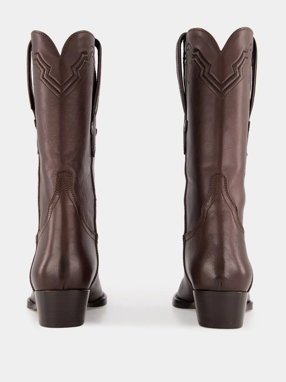 Brown Hilda Leather Boots