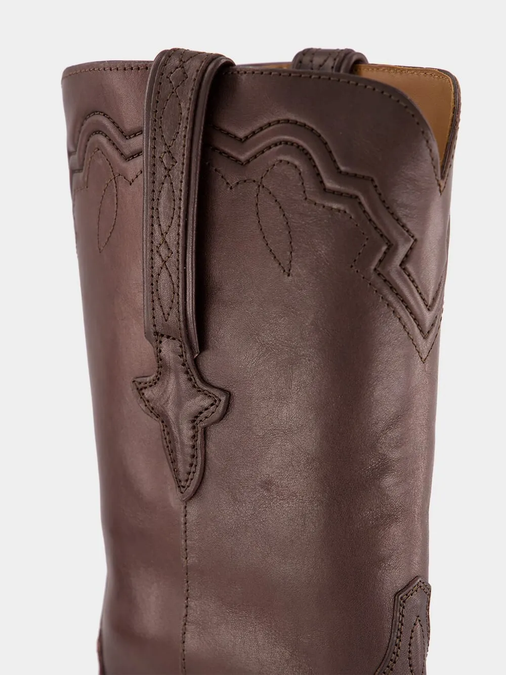 Brown Hilda Leather Boots