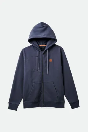 Builders Water Resistant Heavyweight Fleece Full Zip Hood - Ombre Blue