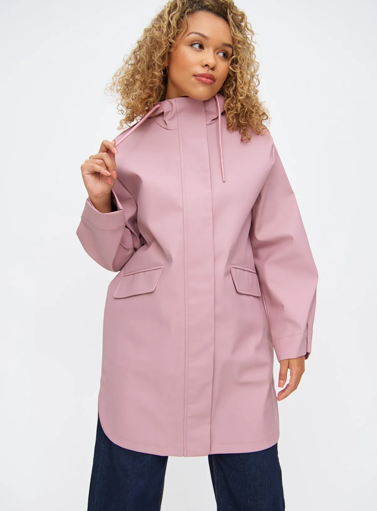 Buy Pink Longline Rubberised Raincoat XXL | Coats | Tu