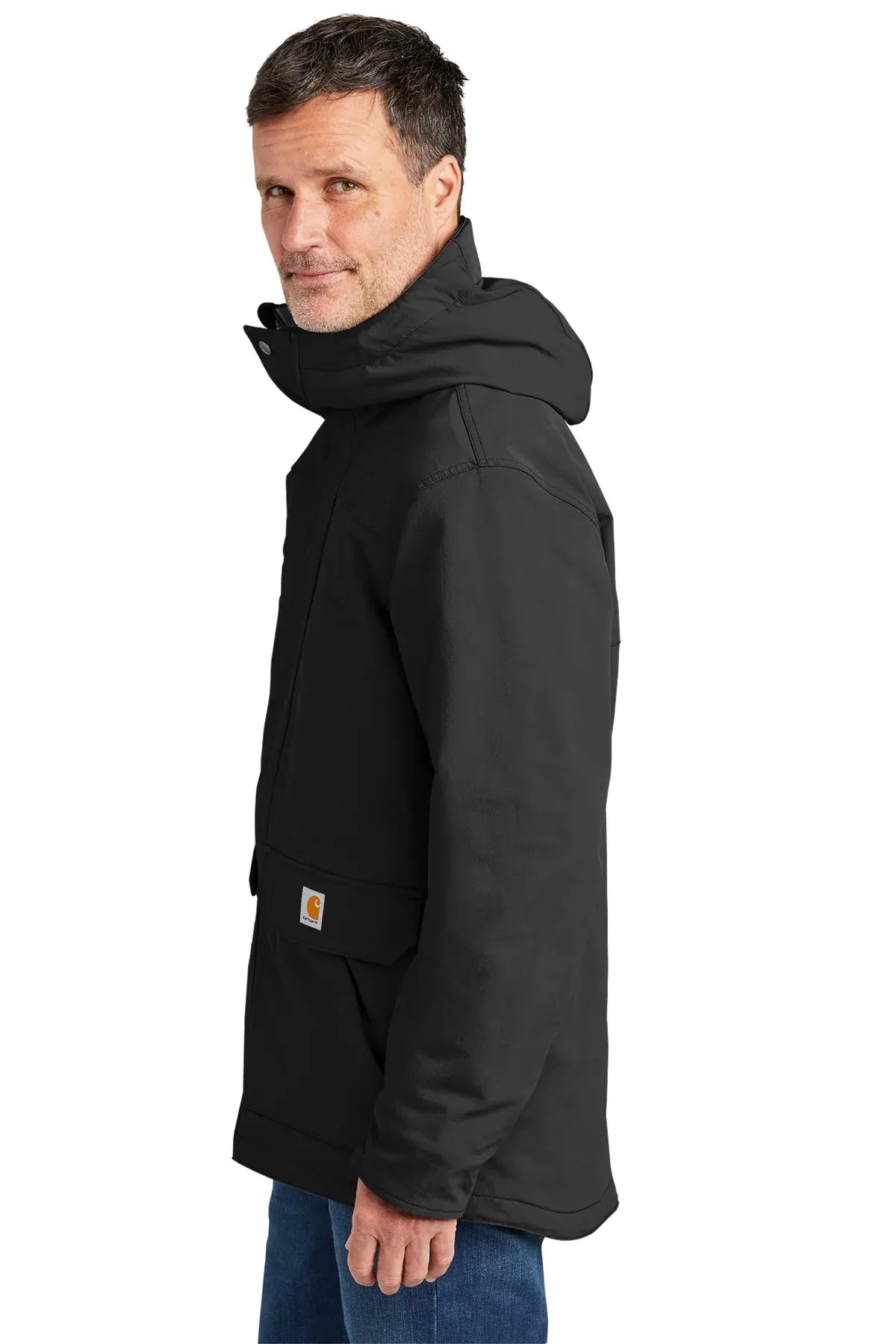 Carhartt Super Dux Hooded Customized Coats, Black