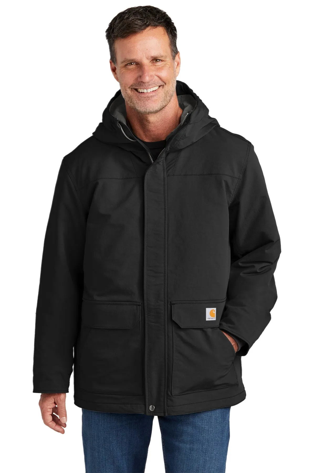 Carhartt Super Dux Hooded Customized Coats, Black