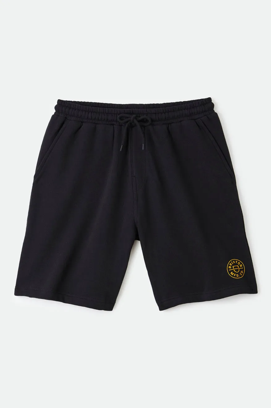 Crest Fleece Short - Black