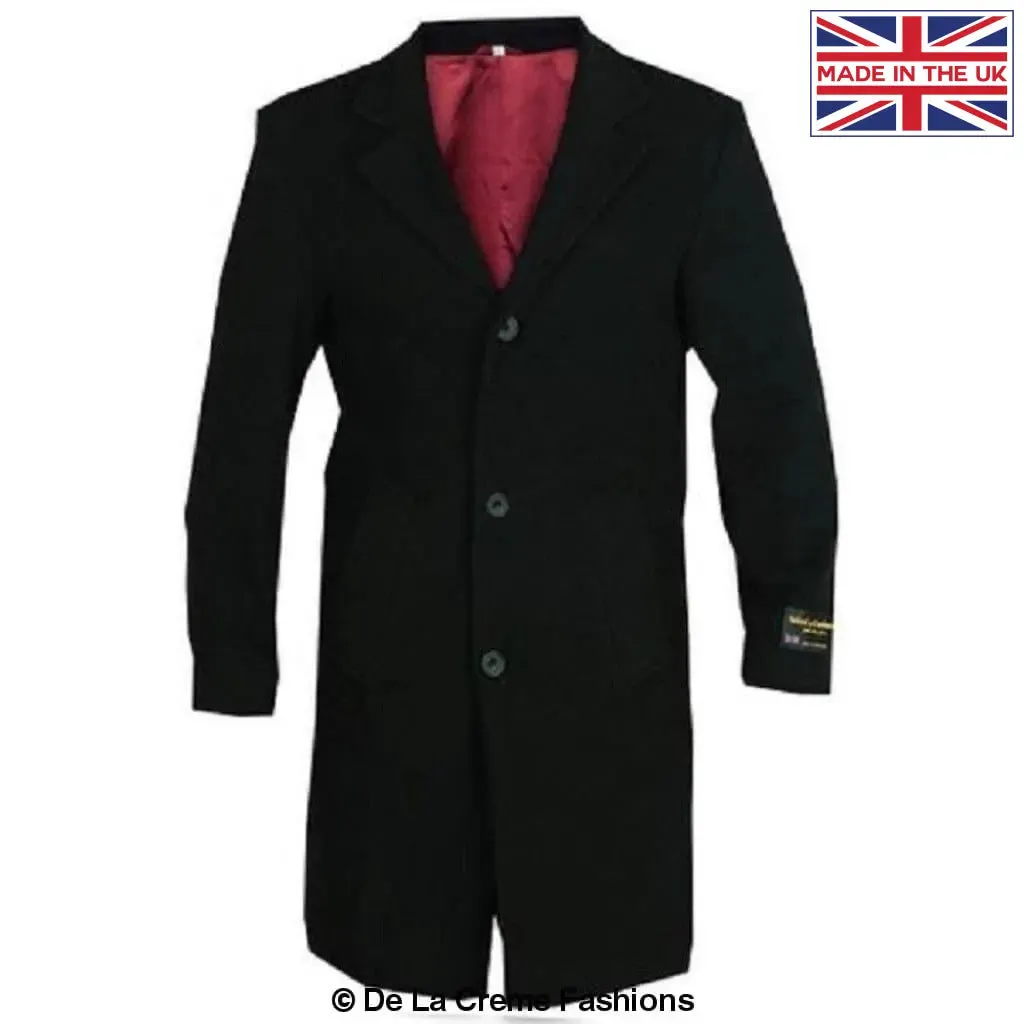 De La Creme MAN - Wool & Cashmere Blend Formal Security Overcoat