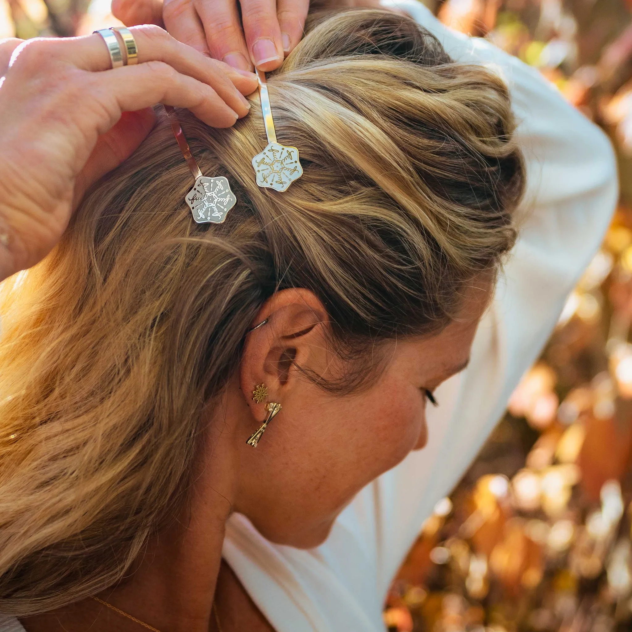 Fuck Snowflake Hair Pin