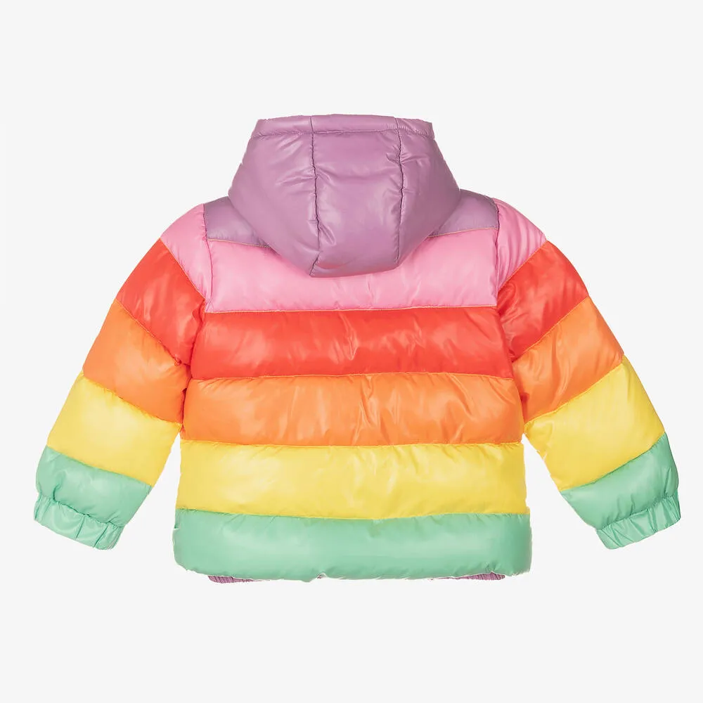 Girls Rainbow Puffer Jacket