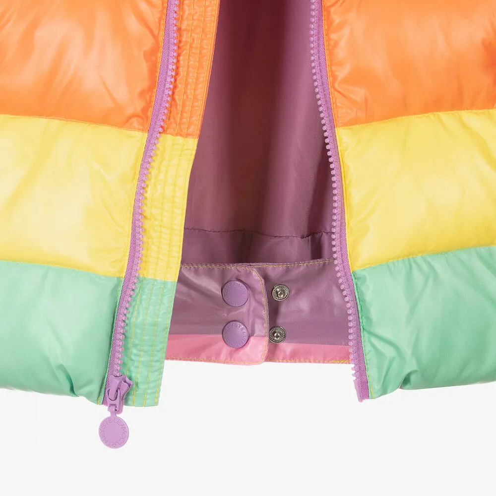 Girls Rainbow Puffer Jacket