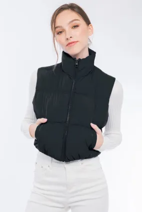 High Neck Puffer Vest