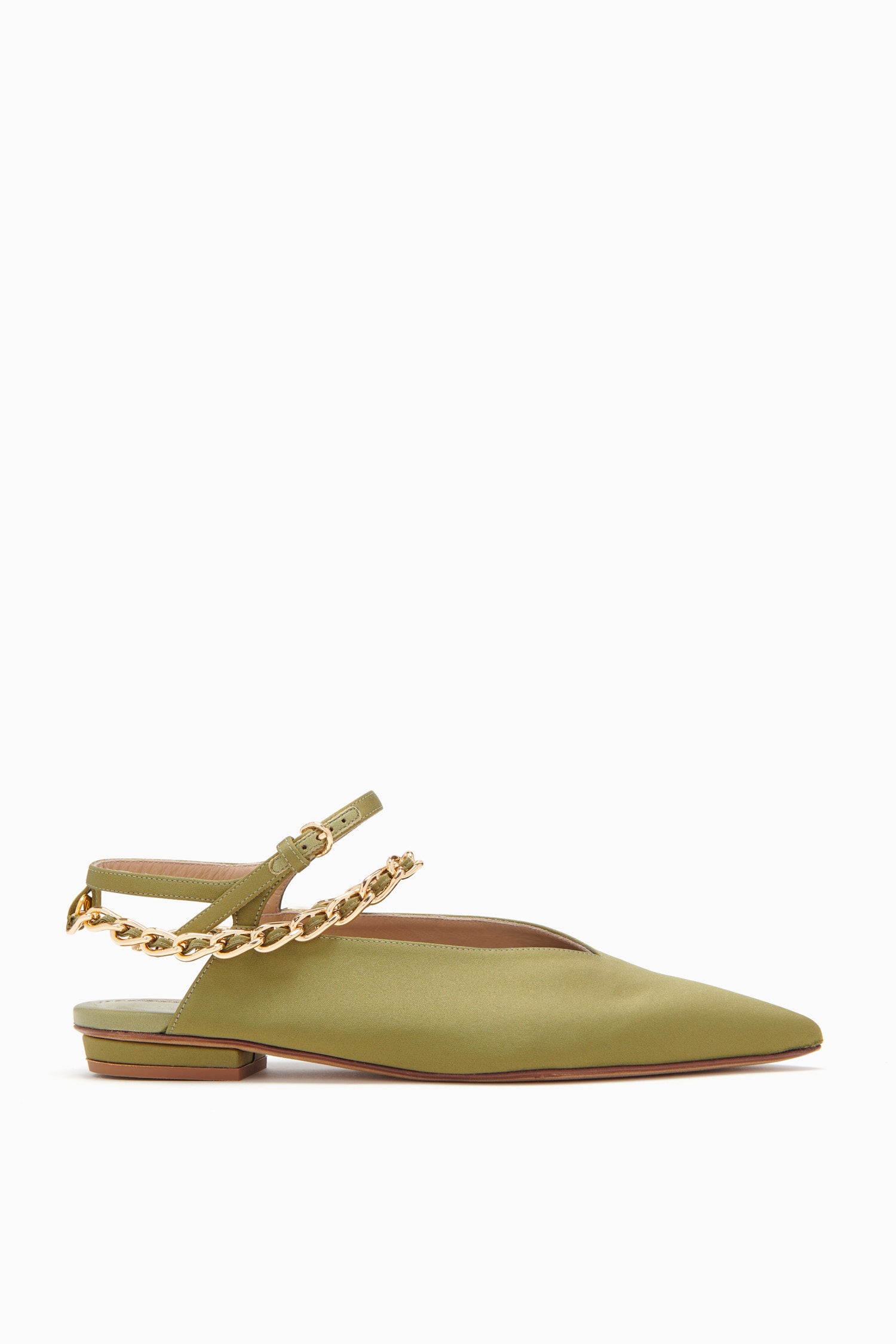 Iman Pointed Flat - Olive