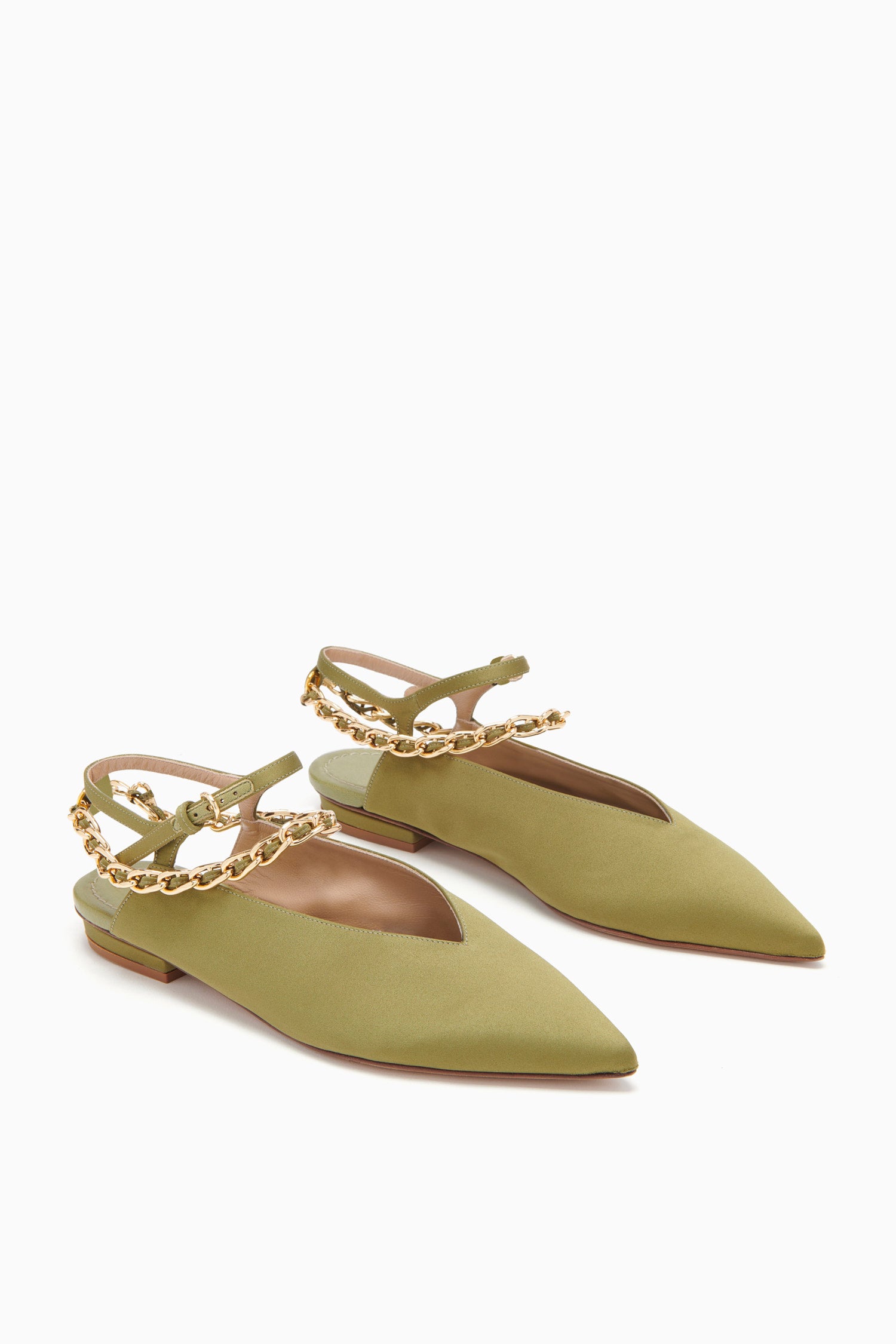 Iman Pointed Flat - Olive