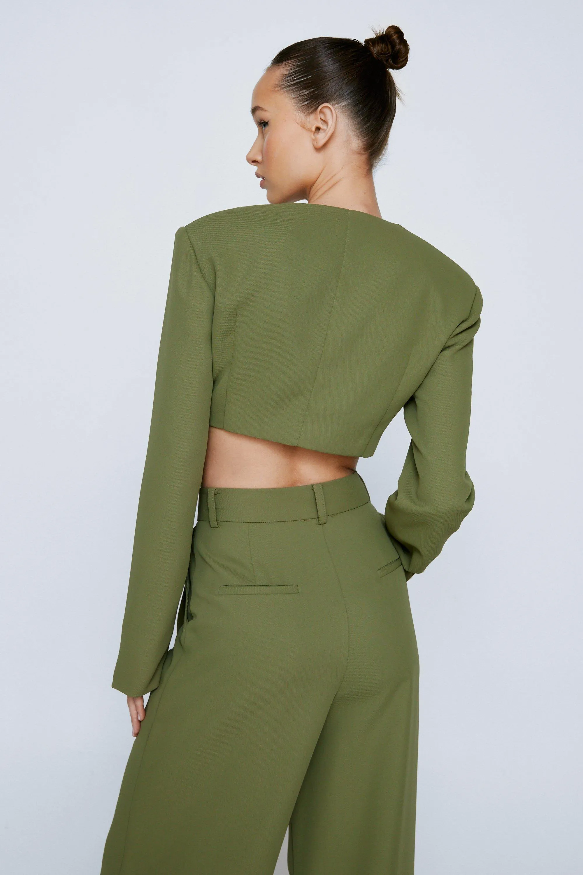 Jackets & Coats | Curved Hem Cropped Blazer | NastyGal