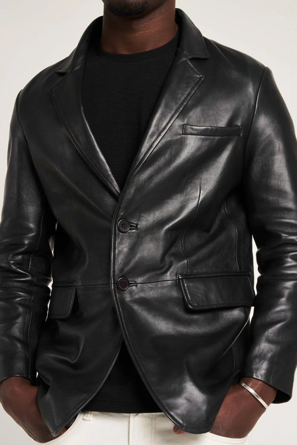 Jackets & Coats | Oversized Leather Blazer | Barneys Originals