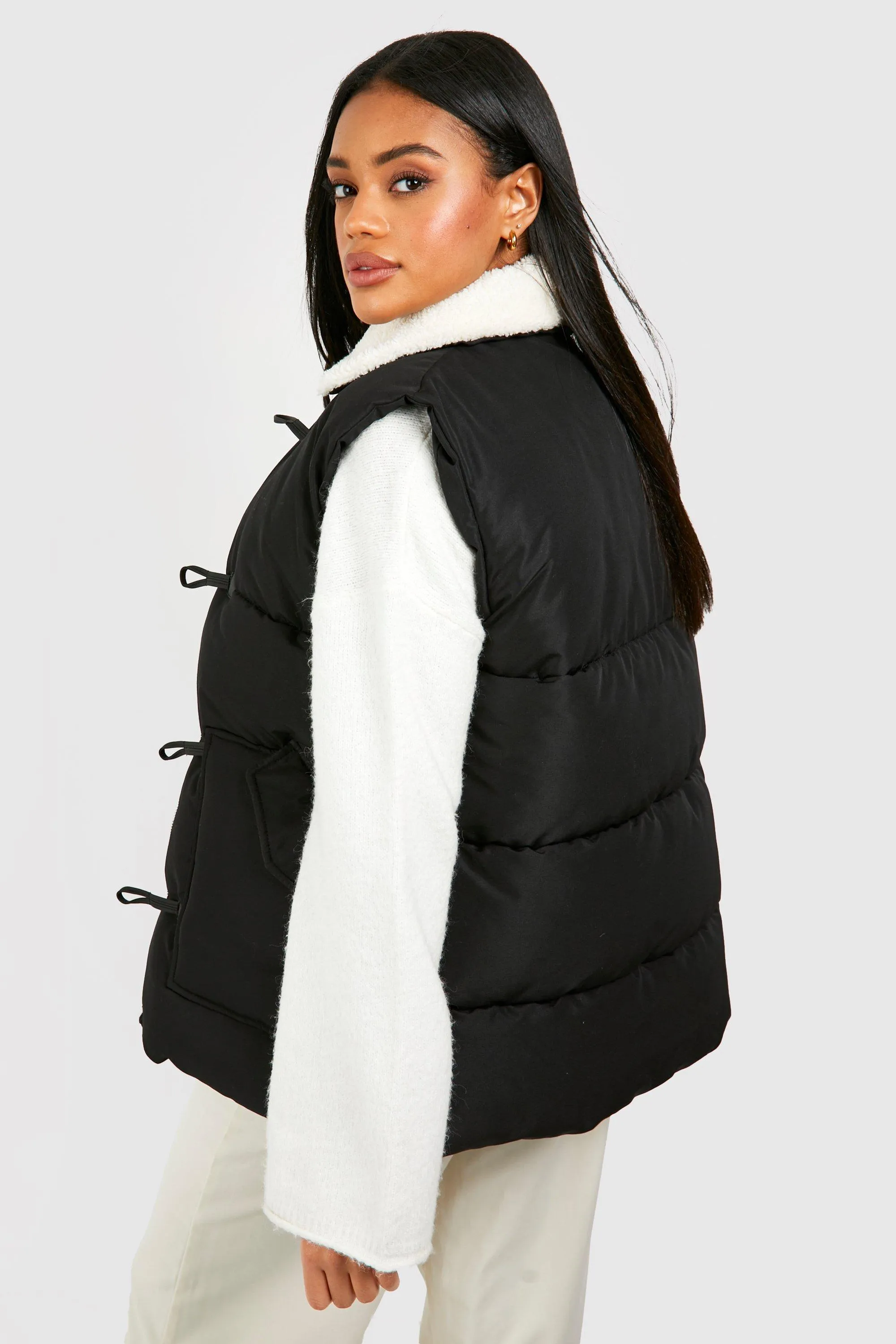 Jackets & Coats | Toggle Detail Gilet | boohoo