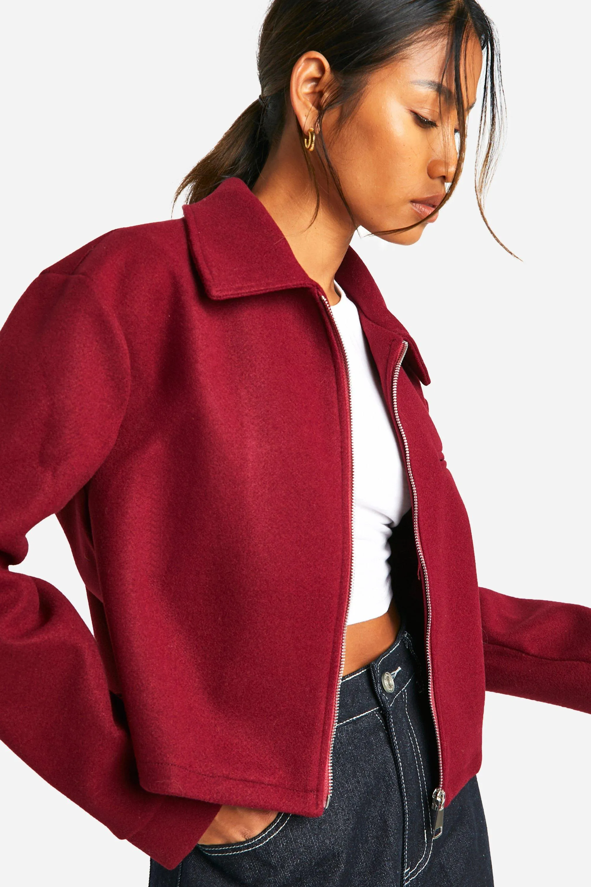 Jackets & Coats | Wool Look Collar Jacket | boohoo