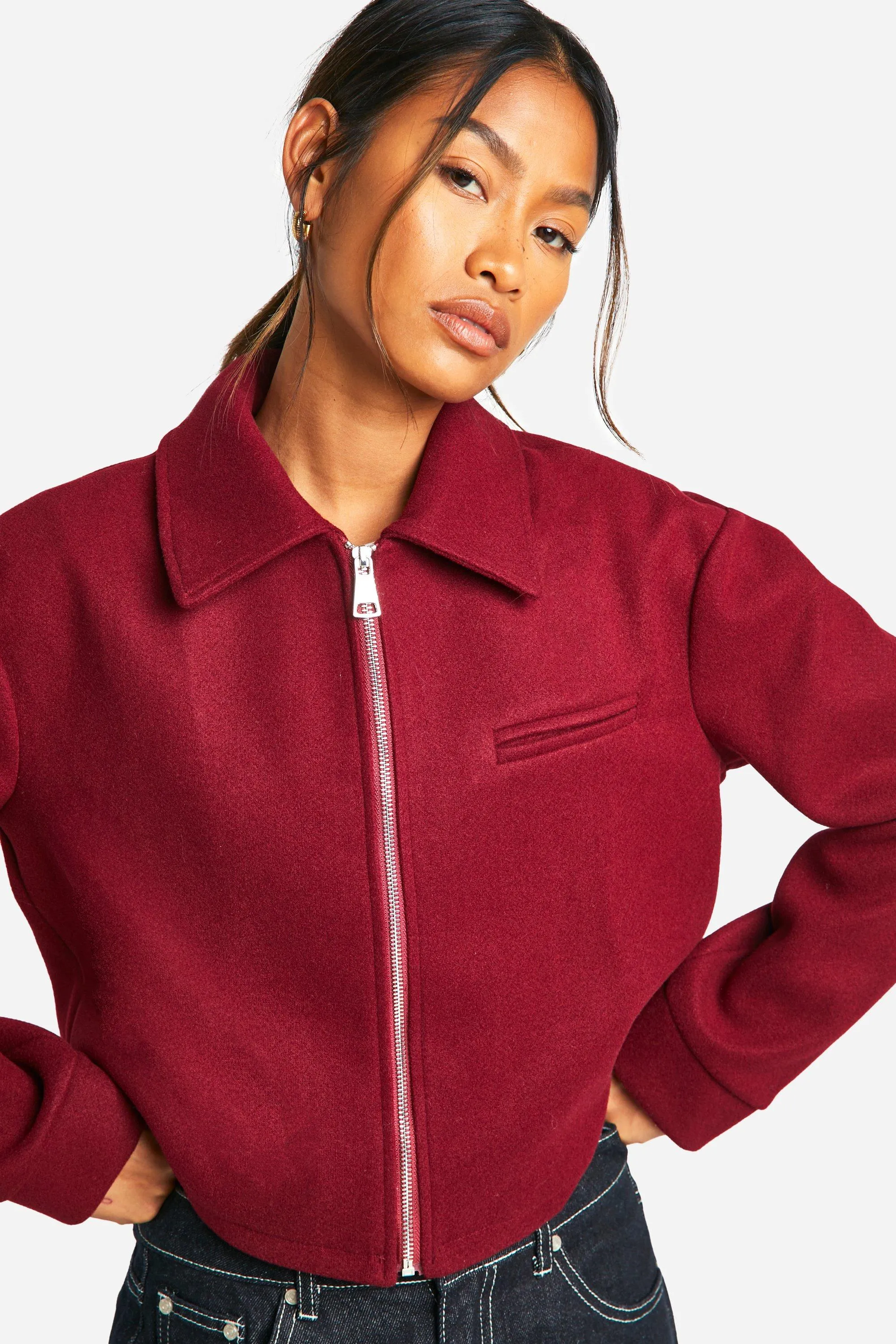 Jackets & Coats | Wool Look Collar Jacket | boohoo