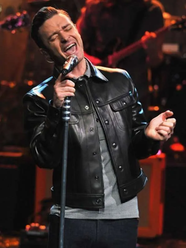 Justin Timberlake Black Leather Jacket - New American Jackets