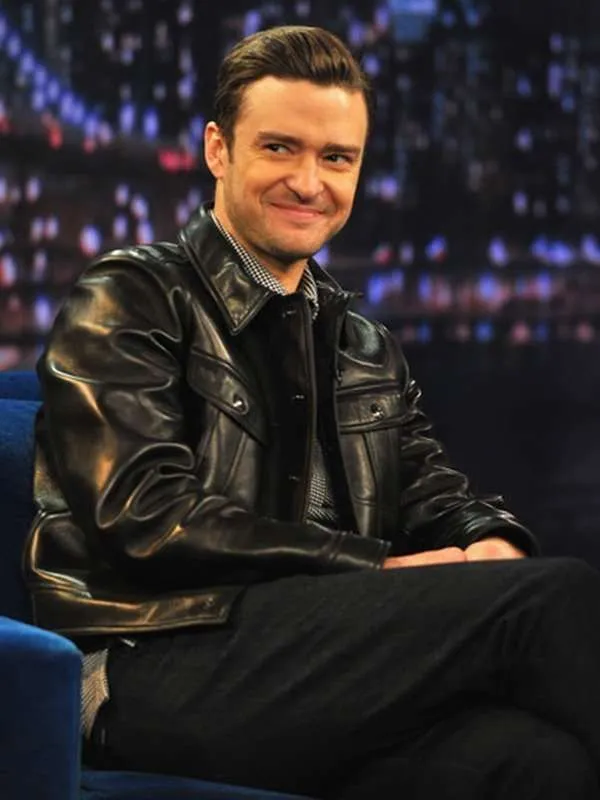 Justin Timberlake Black Leather Jacket - New American Jackets