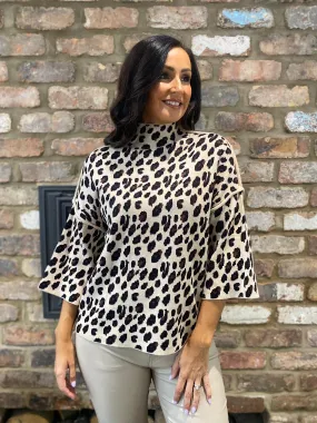 Leopard Reverse Seam Jumper Aimee