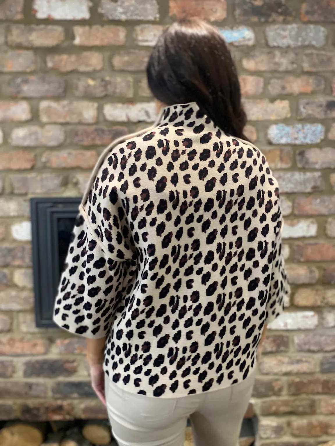 Leopard Reverse Seam Jumper Aimee