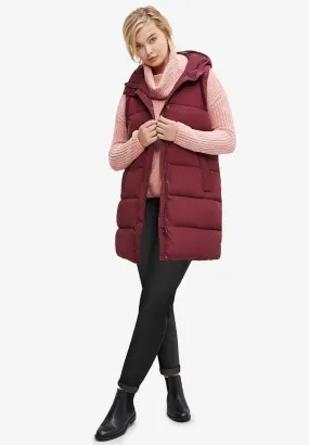 Long Hooded Puffer Vest