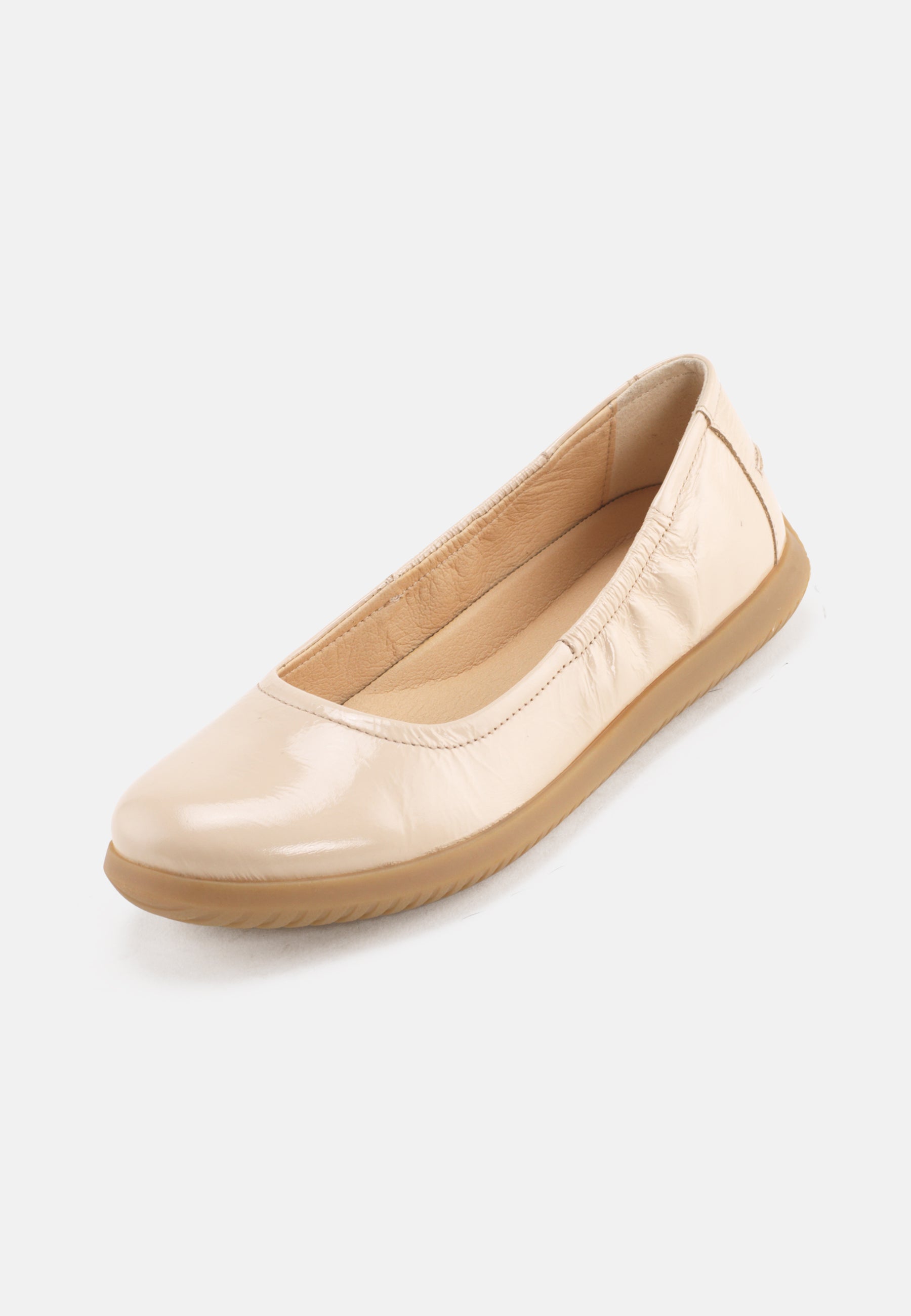 Marie Ballerina Leather - Cream