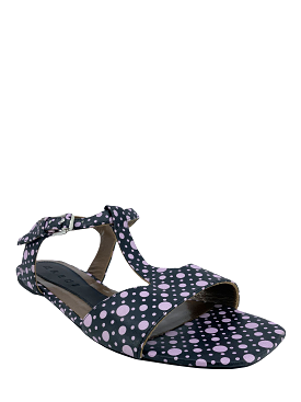 MARNI Polka Dot T-Strap Flat Sandals Size 8.5