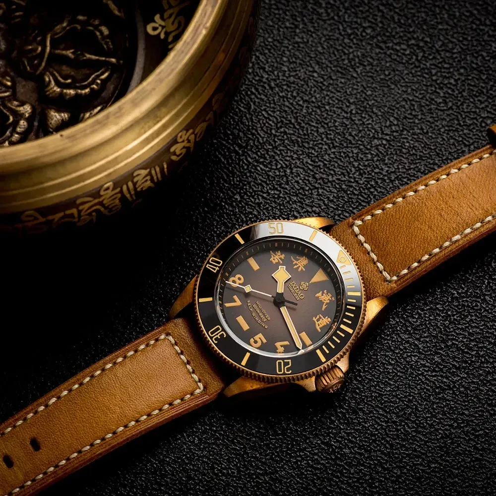 Men's Luxury Bronze Case Automatic Mechanical Luminous Waterproof Wristwatch