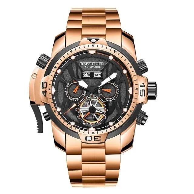 Men's Waterproof Calendar Tourbillon Automatic Mechanical Watch