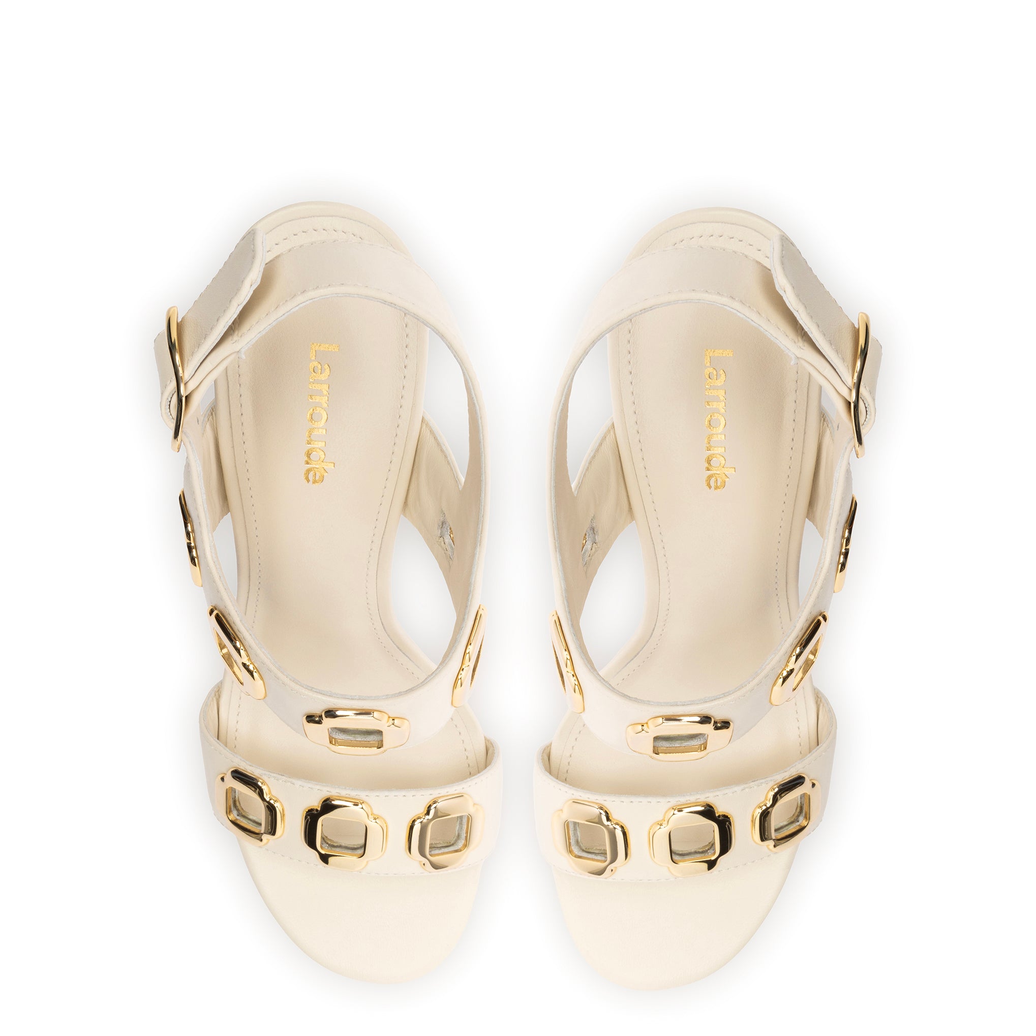 Milan Hi Sandal In Ivory Leather