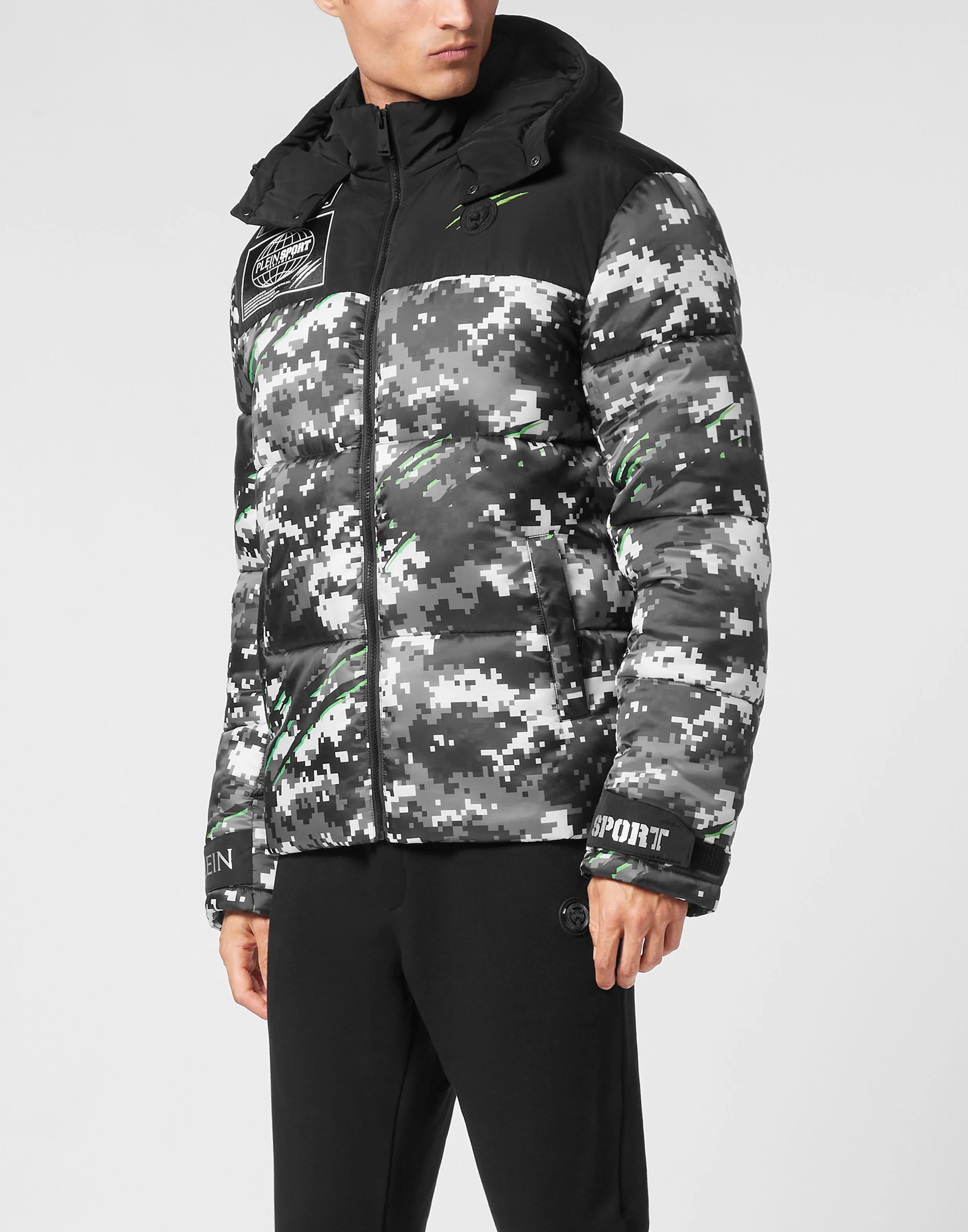 Nylon Puffer Jacket Pixel