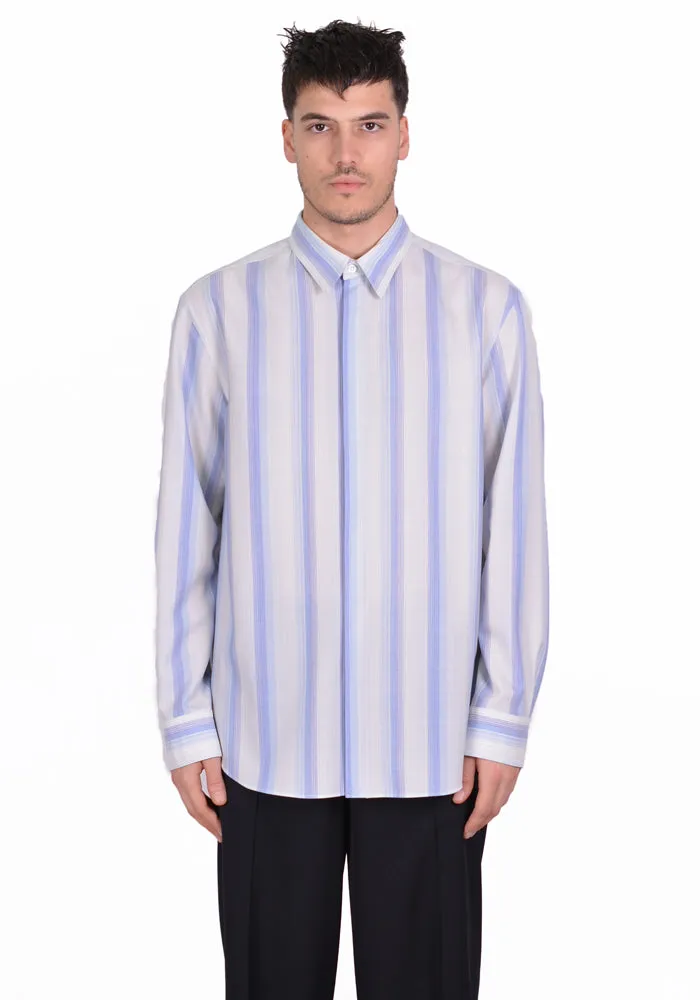 OVERCOAT S20T01-NKWGS DROPPED SHOULDER SHIRT BLUE STRIPE