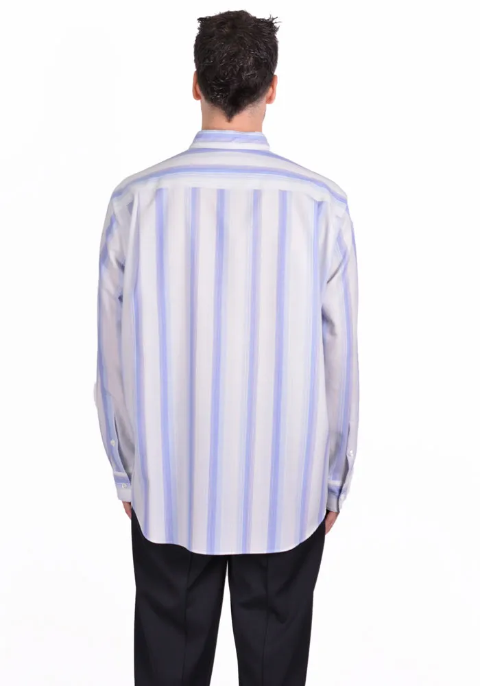 OVERCOAT S20T01-NKWGS DROPPED SHOULDER SHIRT BLUE STRIPE