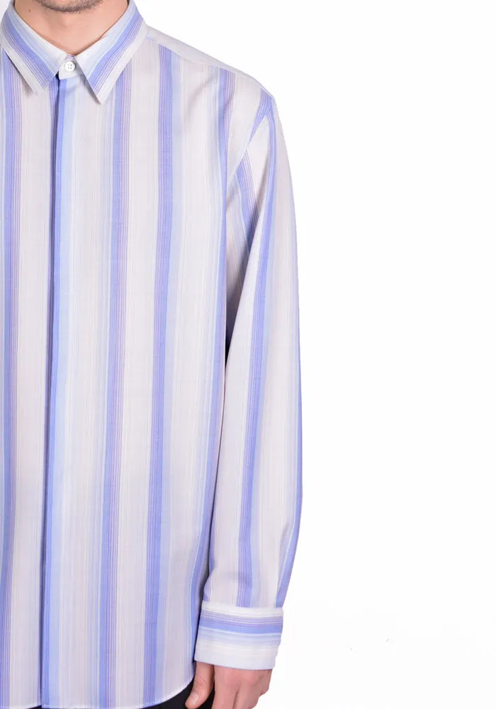 OVERCOAT S20T01-NKWGS DROPPED SHOULDER SHIRT BLUE STRIPE