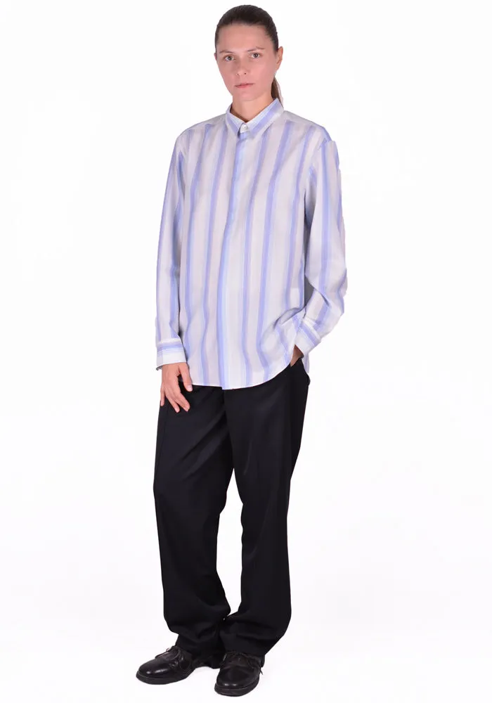 OVERCOAT S20T01-NKWGS DROPPED SHOULDER SHIRT BLUE STRIPE