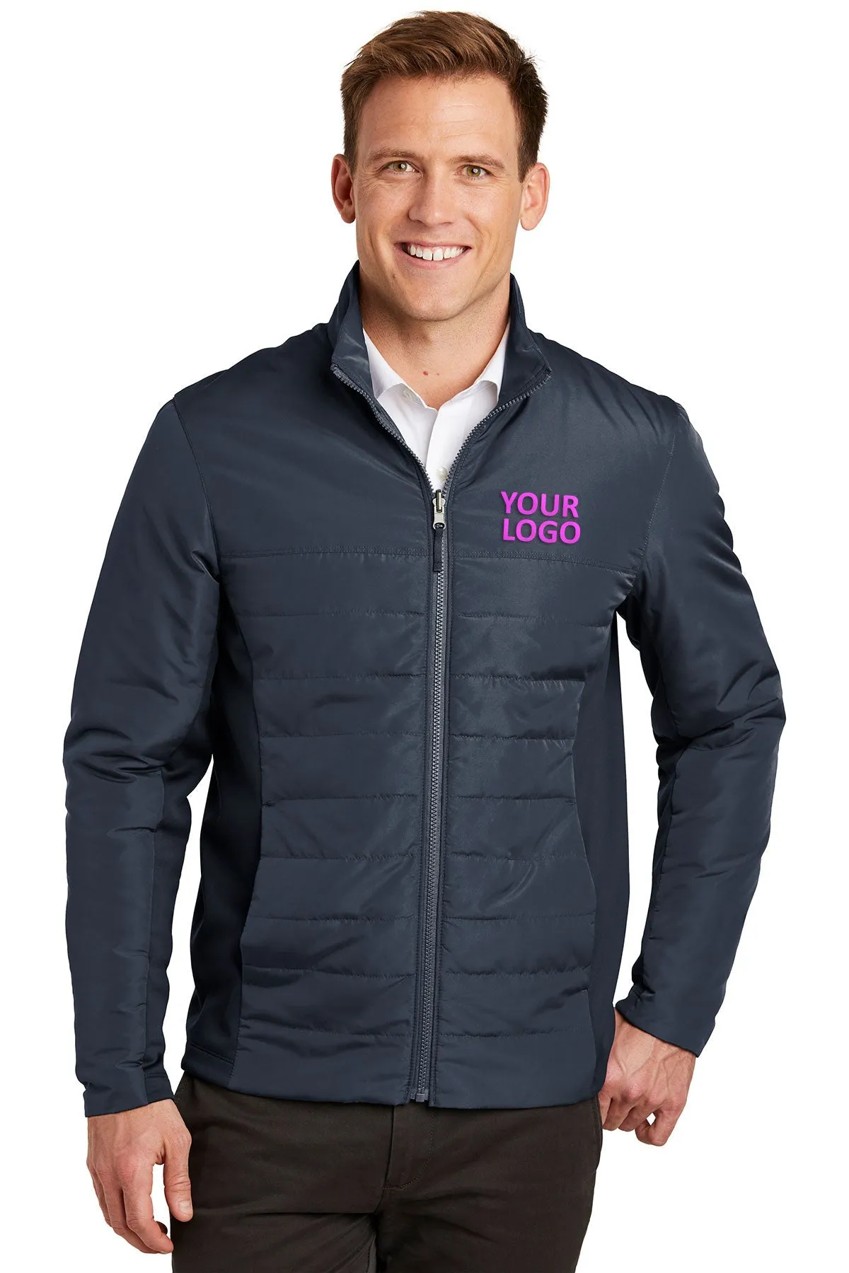 Port Authority Collective Insulated Branded Jackets, River Blue