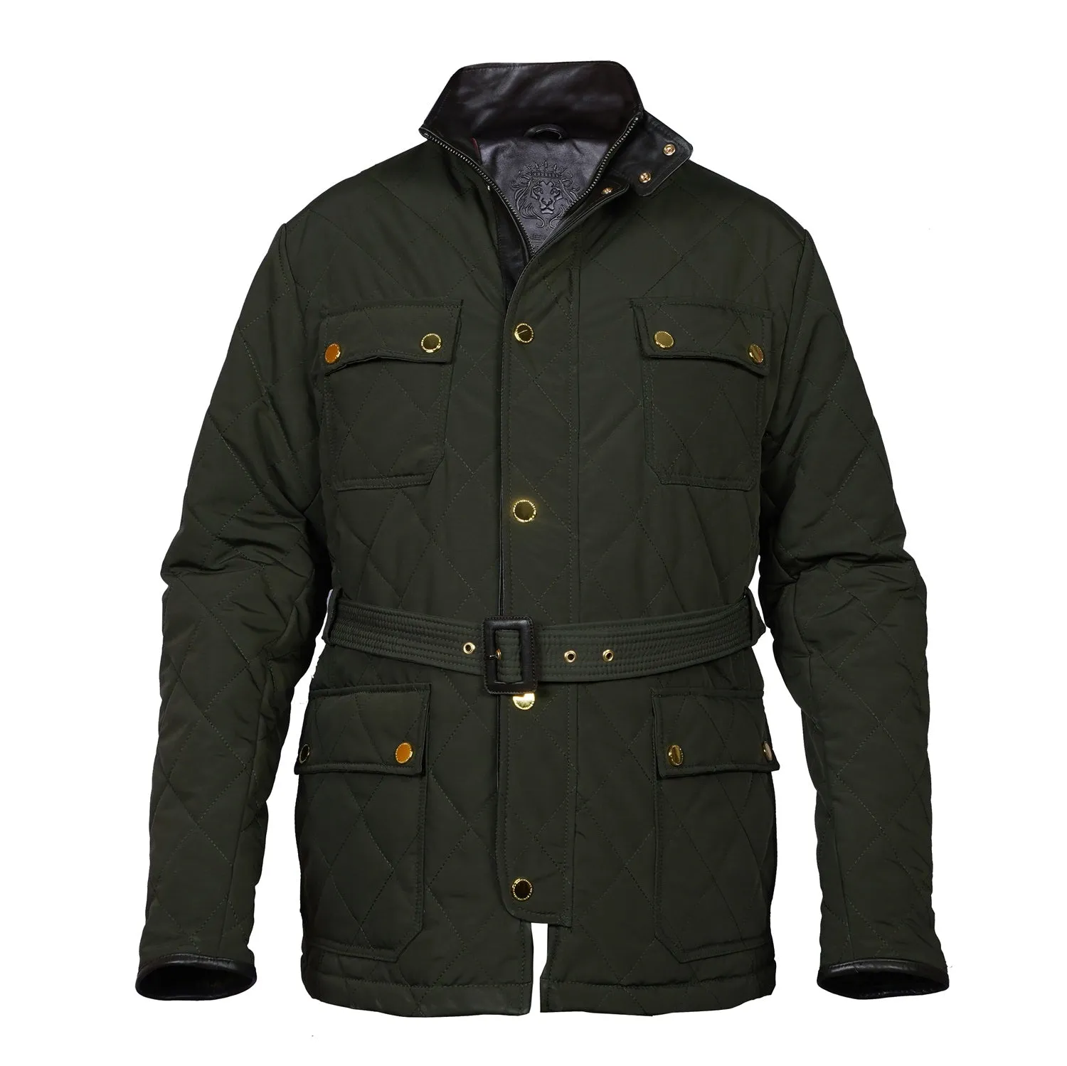 Safari Green Puffer Jacket by Brune & Bareskin