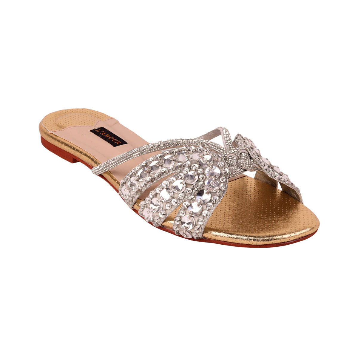 Sasha - Gold Textured Flats